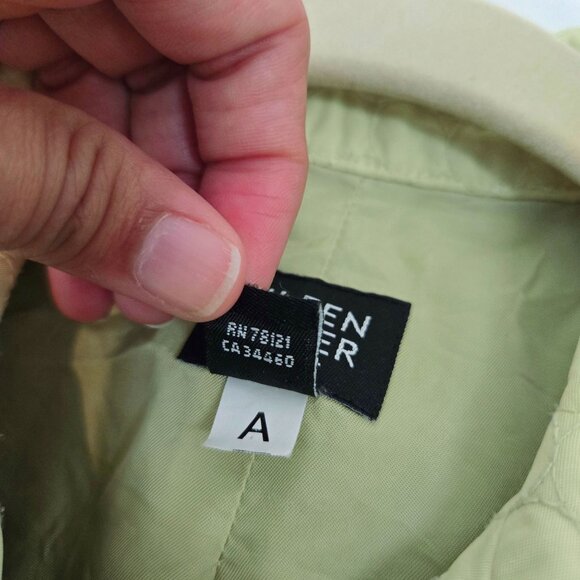 Eileen Fisher Light Green Quilted Button Up Jacket Women's Size PS Petite Small - Picture 8 of 10